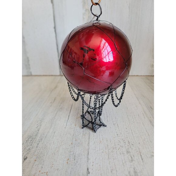 Unique large red ball spider web Halloween ornament decor - Picture 1 of 12